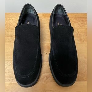 Black suede Hush Puppies shoes